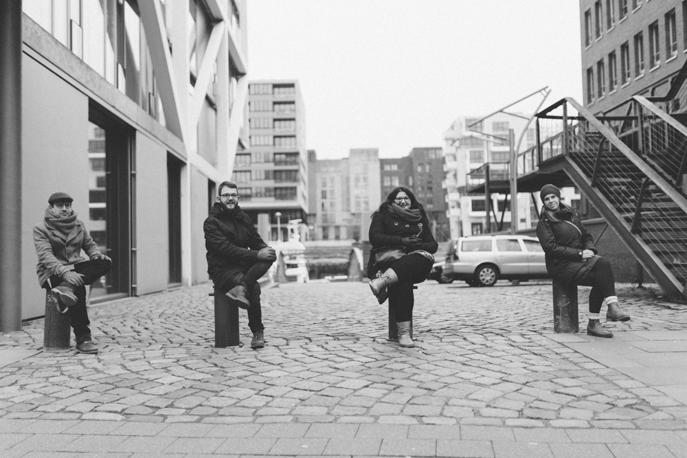 Freunde-Fotoshooting in der Speicherstadt und Hafencity